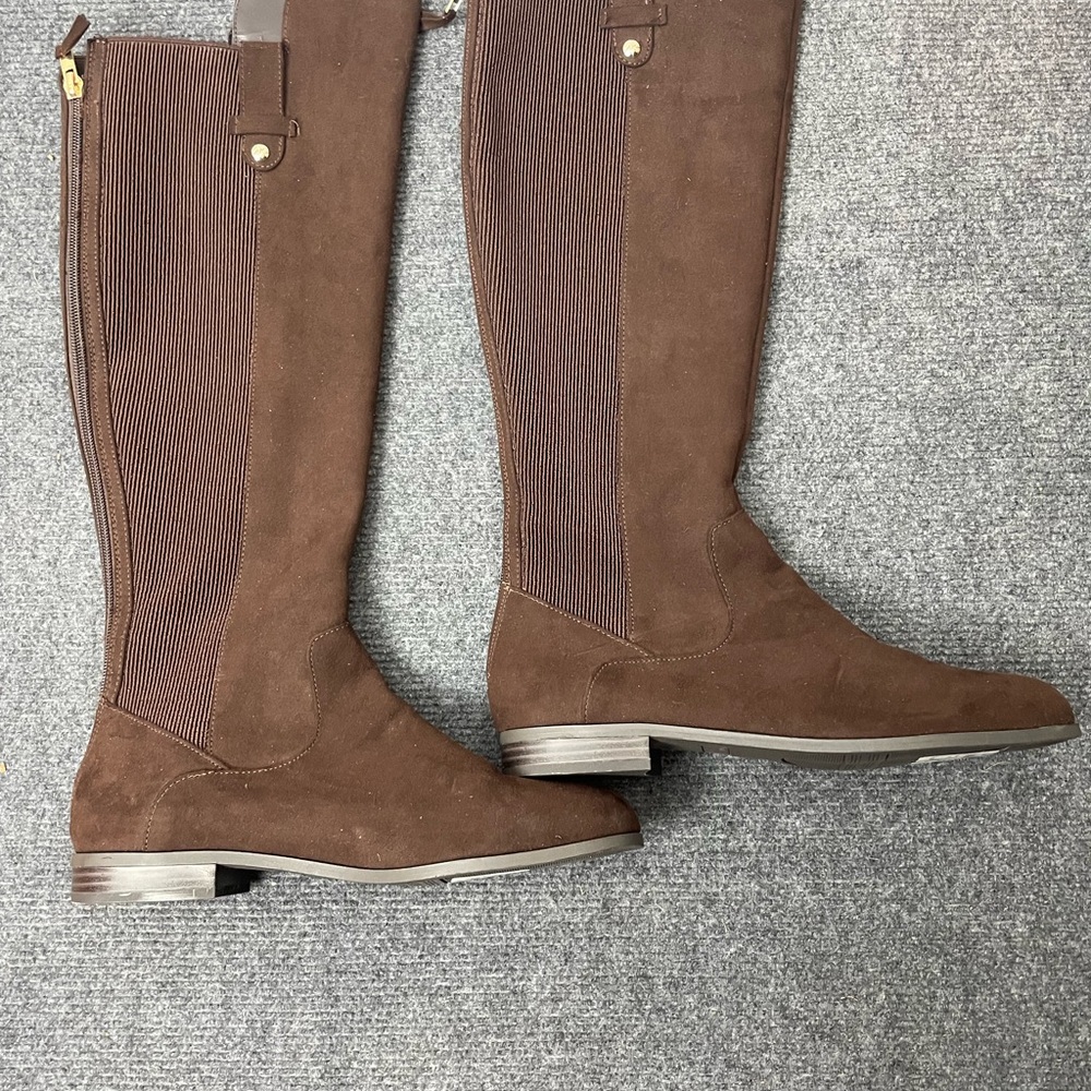 Anne Klein Audrey iflex Suede Knee High Brown Boots Size 9.5